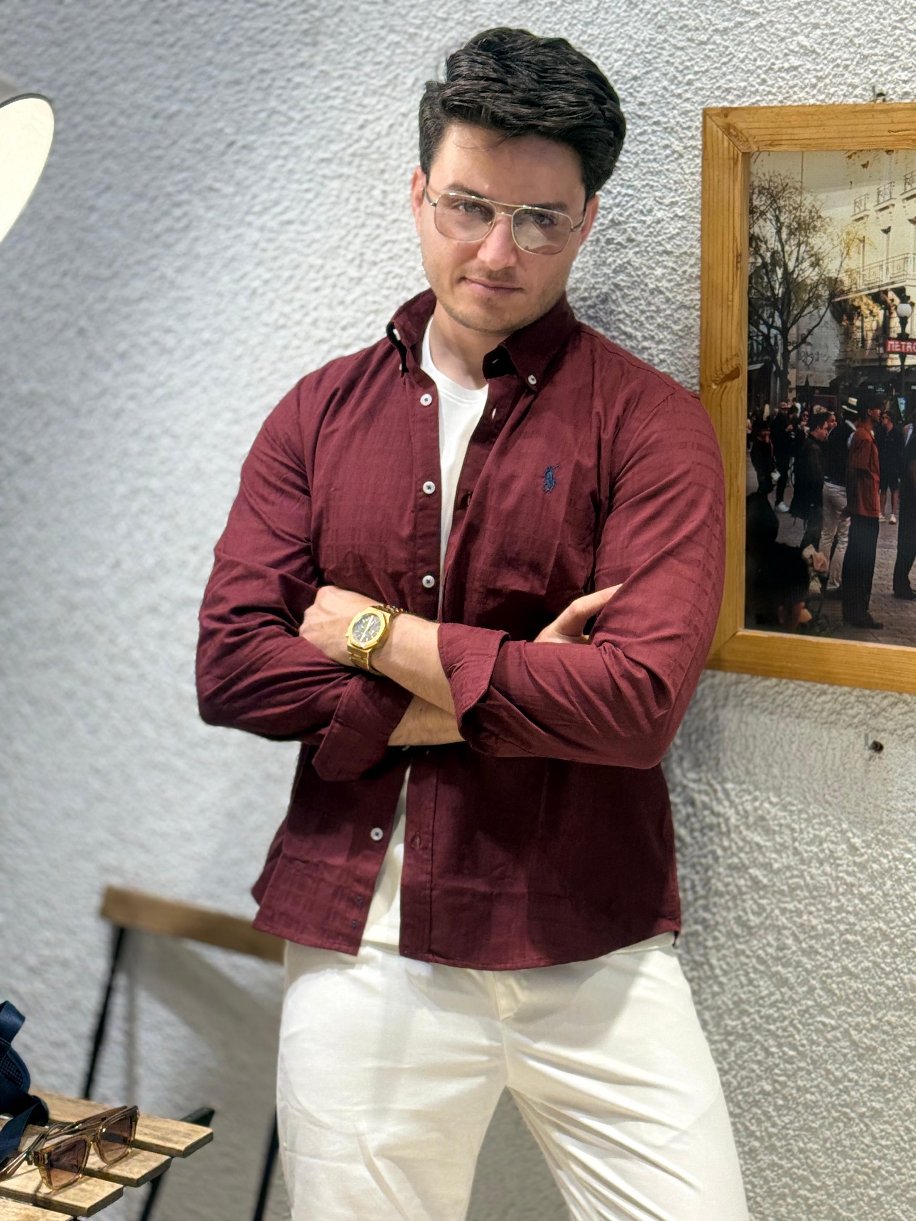Oxford Shirt - Burgundy