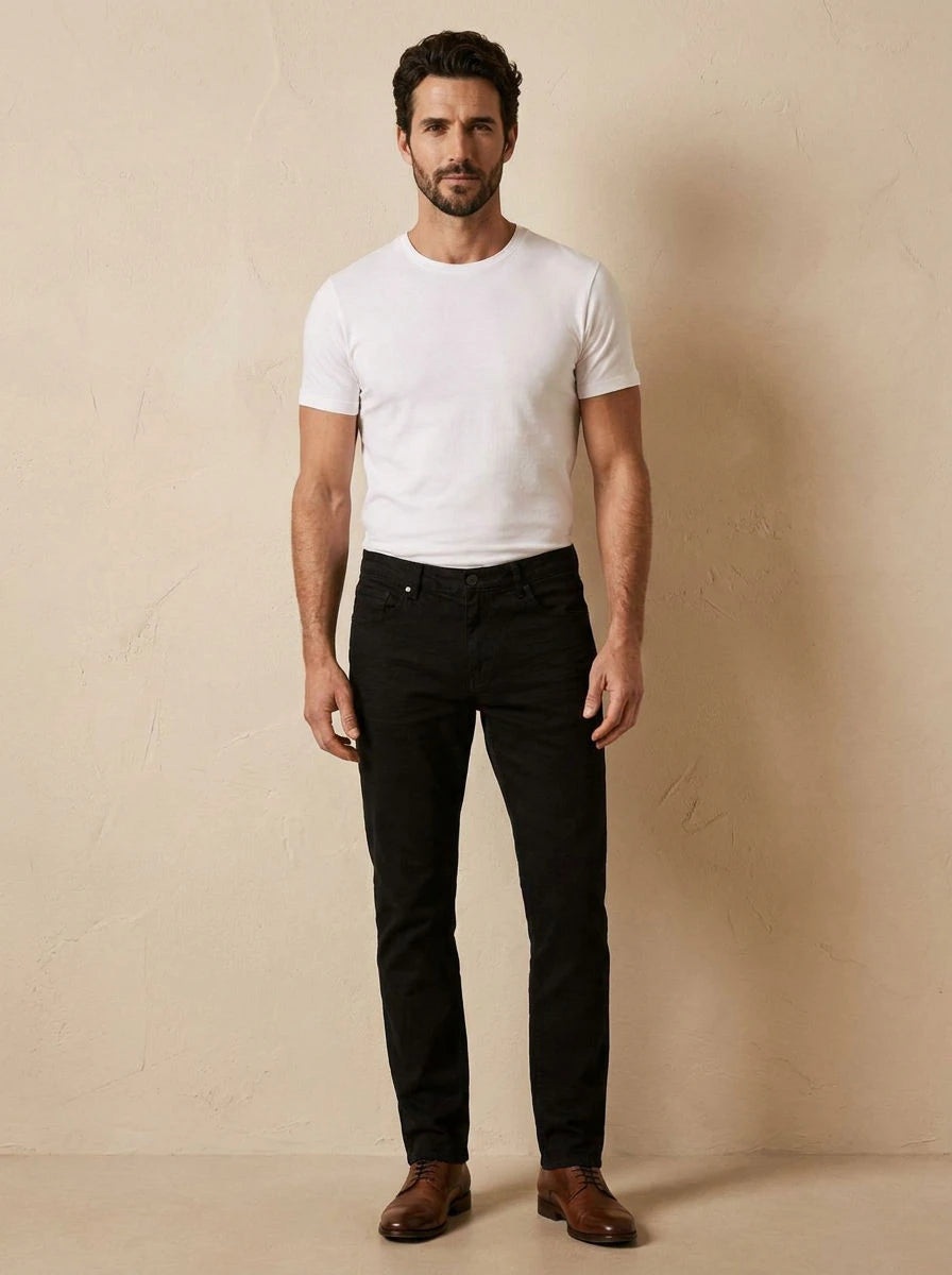 Gabardine Trousers Black - front