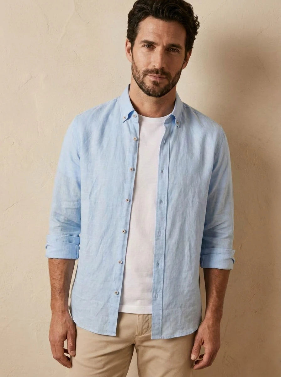 Poplin Shirt – Light Blue - front