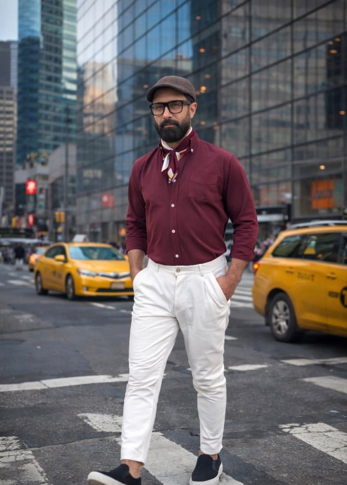 Gabardine Classic Shirt - Burgundy