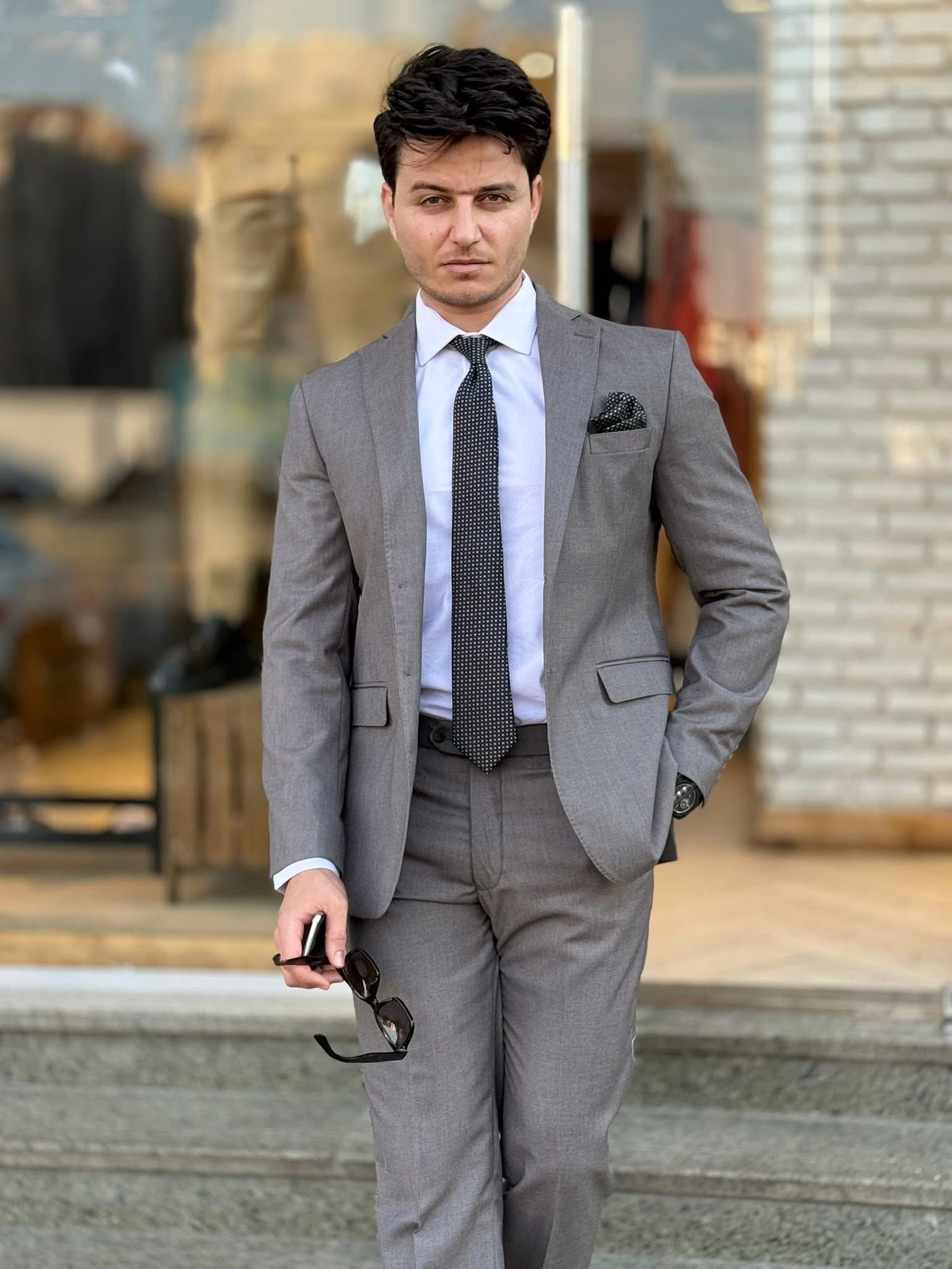 Slim Fit Suit - Grey