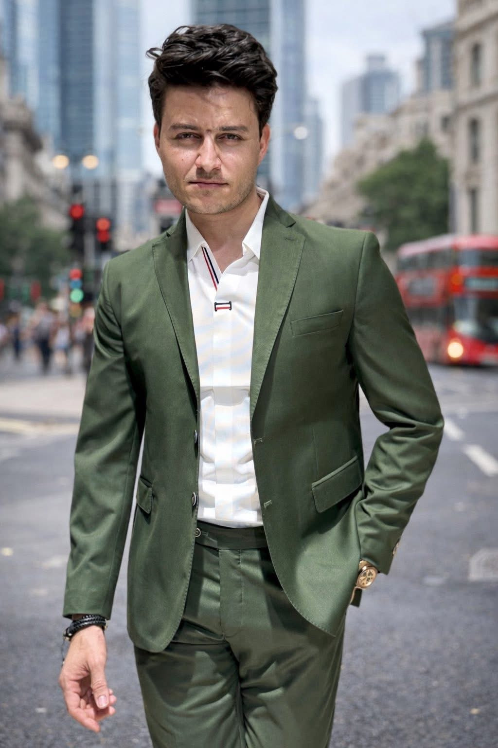 Slim Fit Suit - Beige