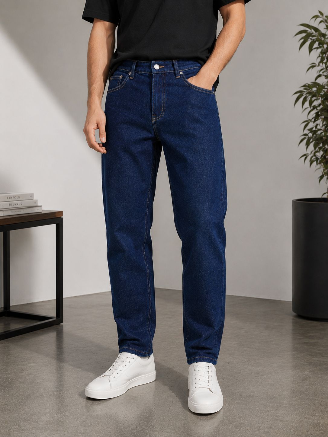 Relaxed Fit Jeans - Dark Navy Raw