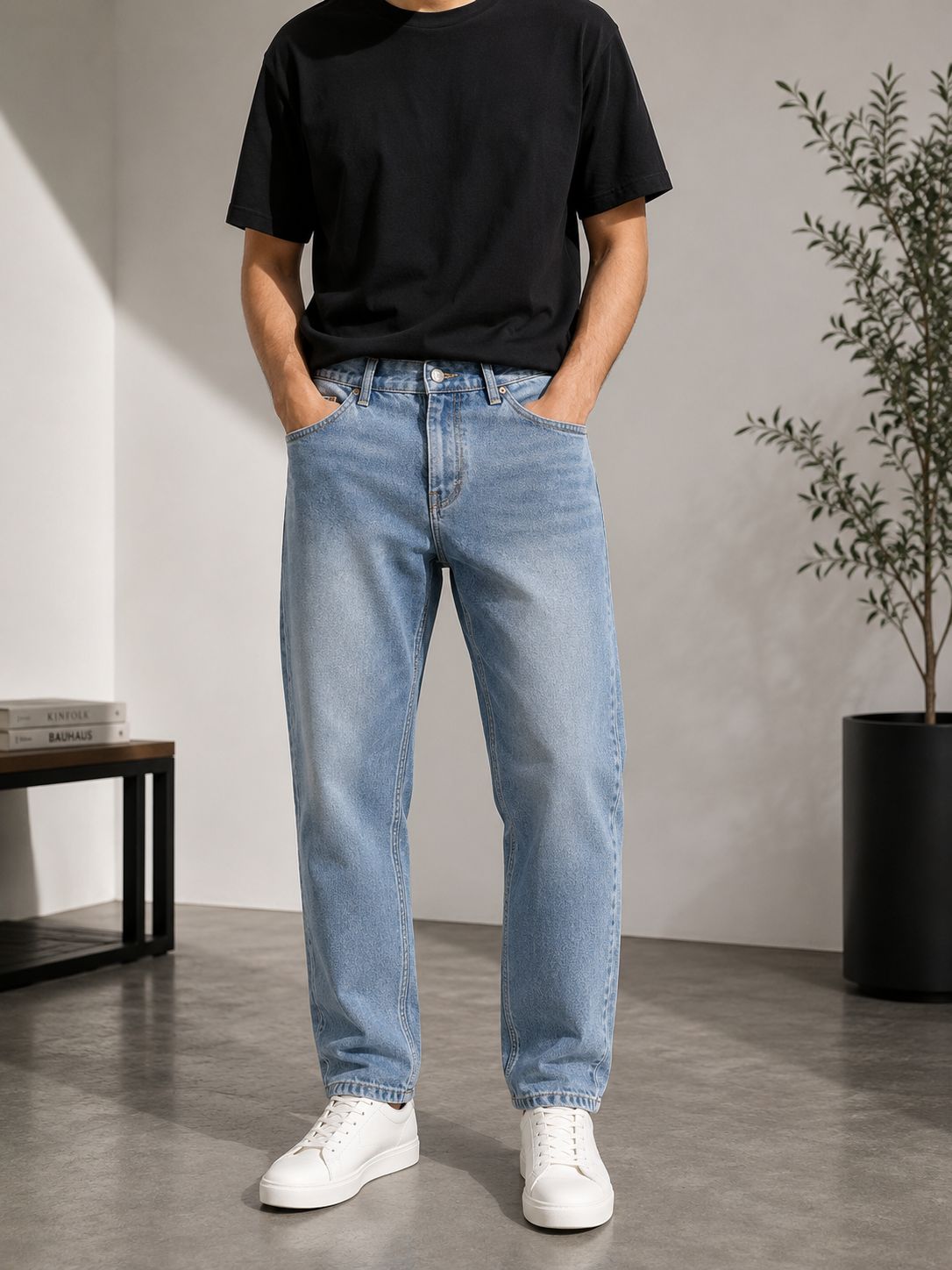 Relaxed Fit Jeans - Ice Blue