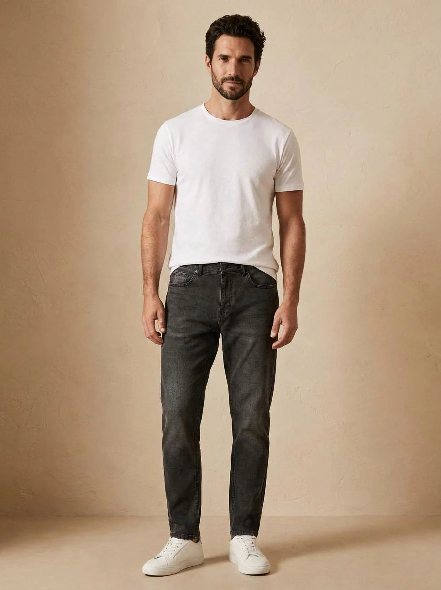 Relaxed Fit Jeans Faded Black - front