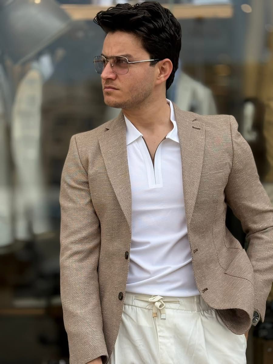 Linen Blazer - Beige 1