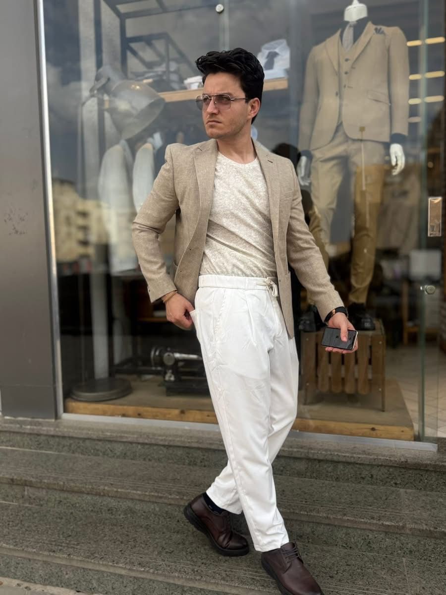 Linen Blazer - Beige 2