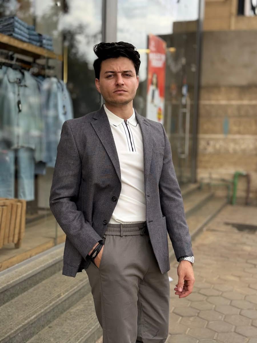 Linen Blazer - Charcoal 2