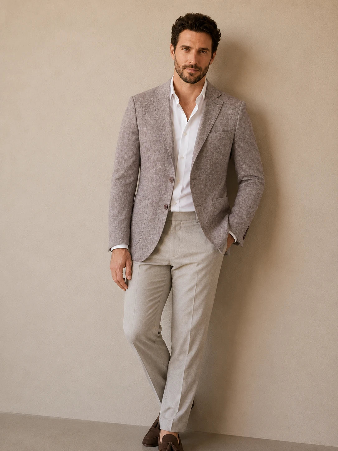 Blazer Taupe Flannel