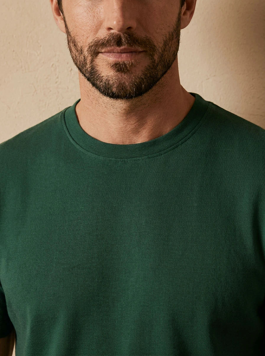 Crew Neck T-Shirt Green - detail