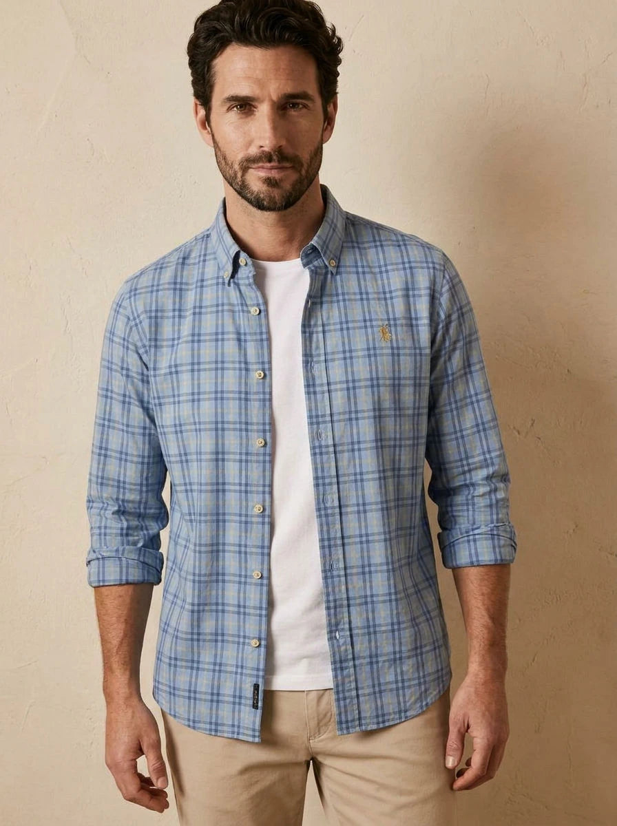 Check Shirt – Blue Plaid - front