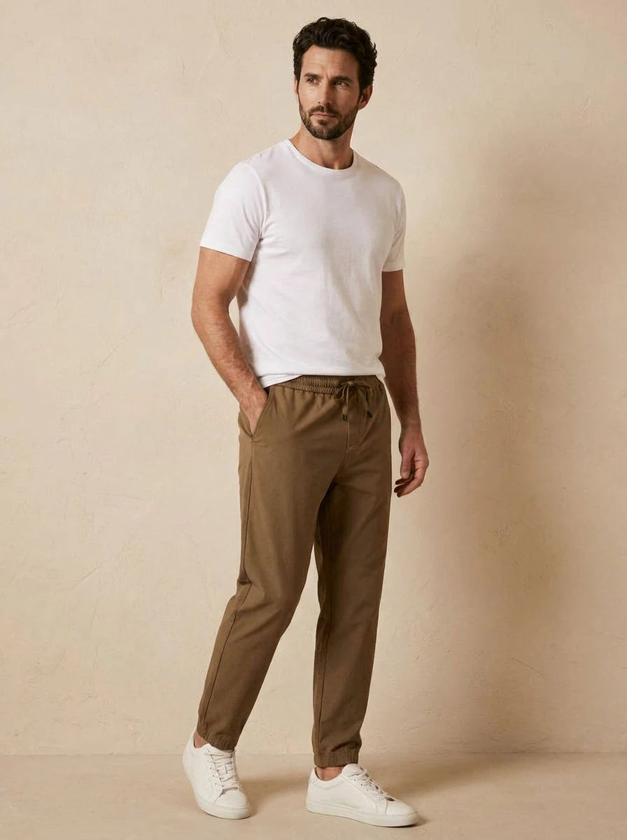 Sweatpants Camel - three quarter