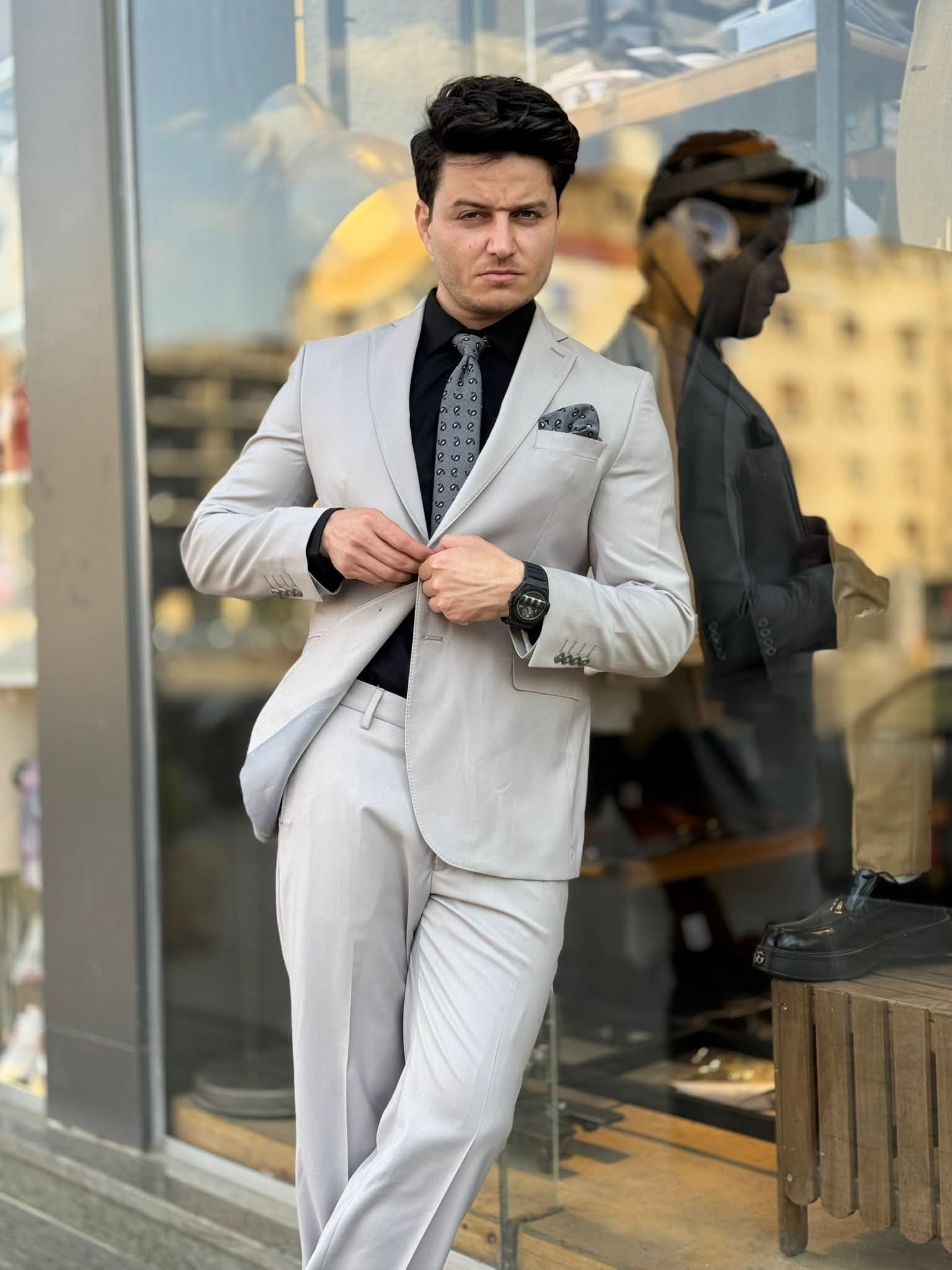 Slim Fit Suit - Light Grey