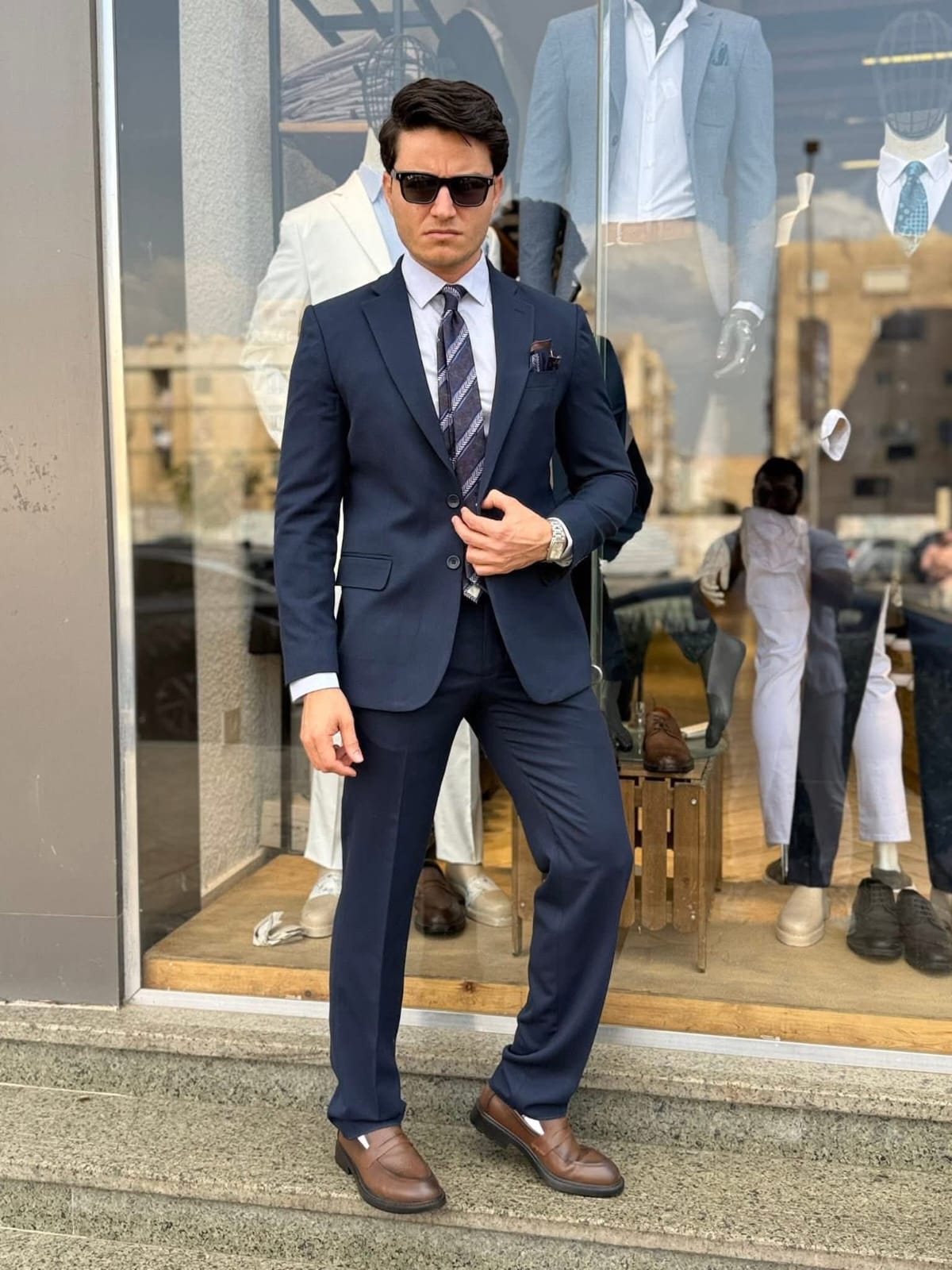 Slim Fit Suit - Navy