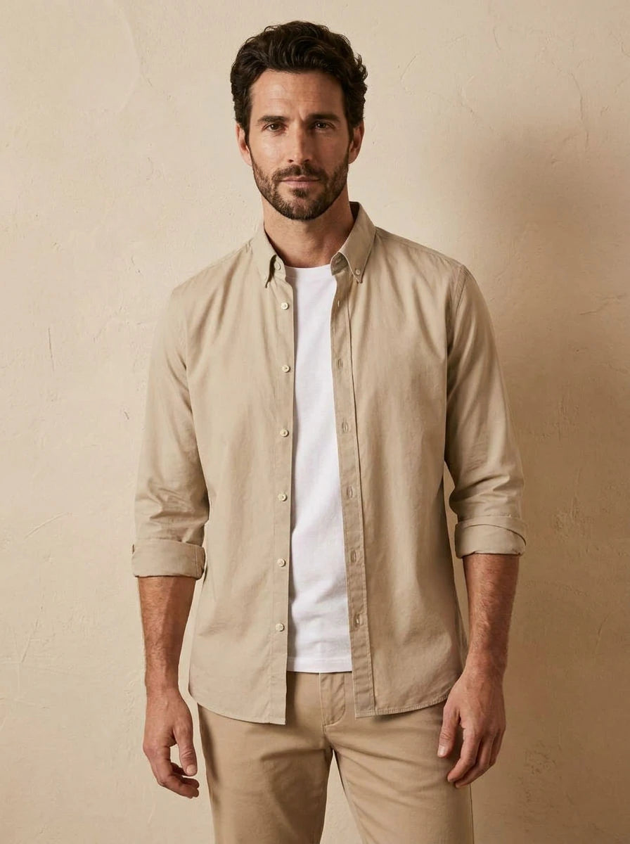 Signature Twill Shirt – Sage - front