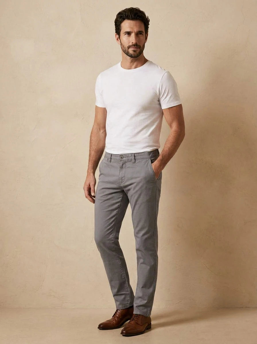 Pica Trousers Grey - three quarter