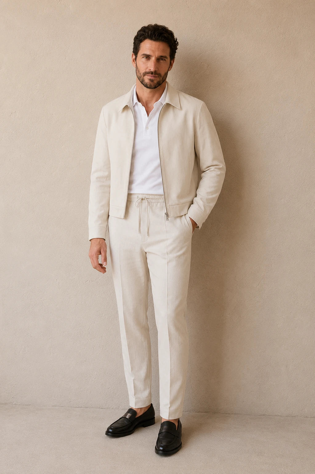 Linen Suit Off White