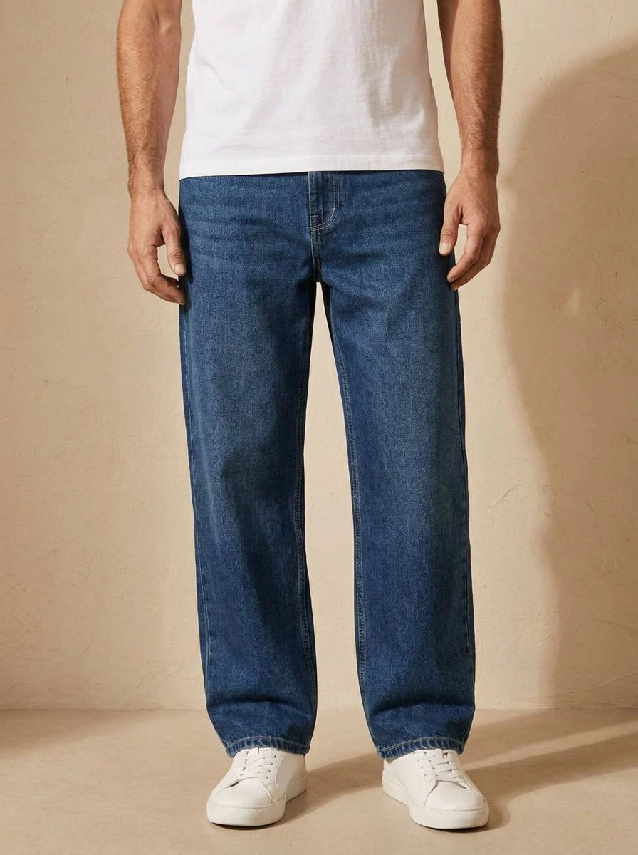 Wide Leg Jeans Dark Indigo - detail