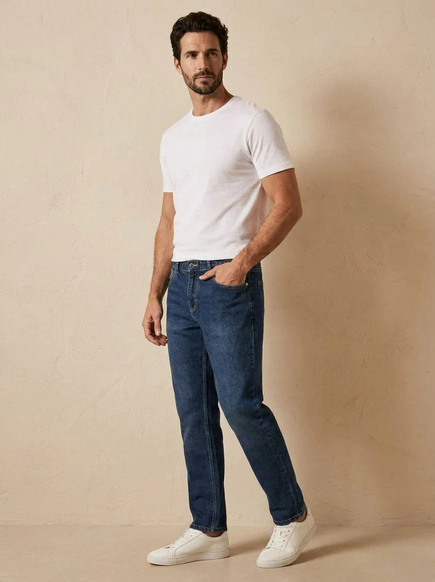 Relaxed Fit Jeans Blue - three quarter