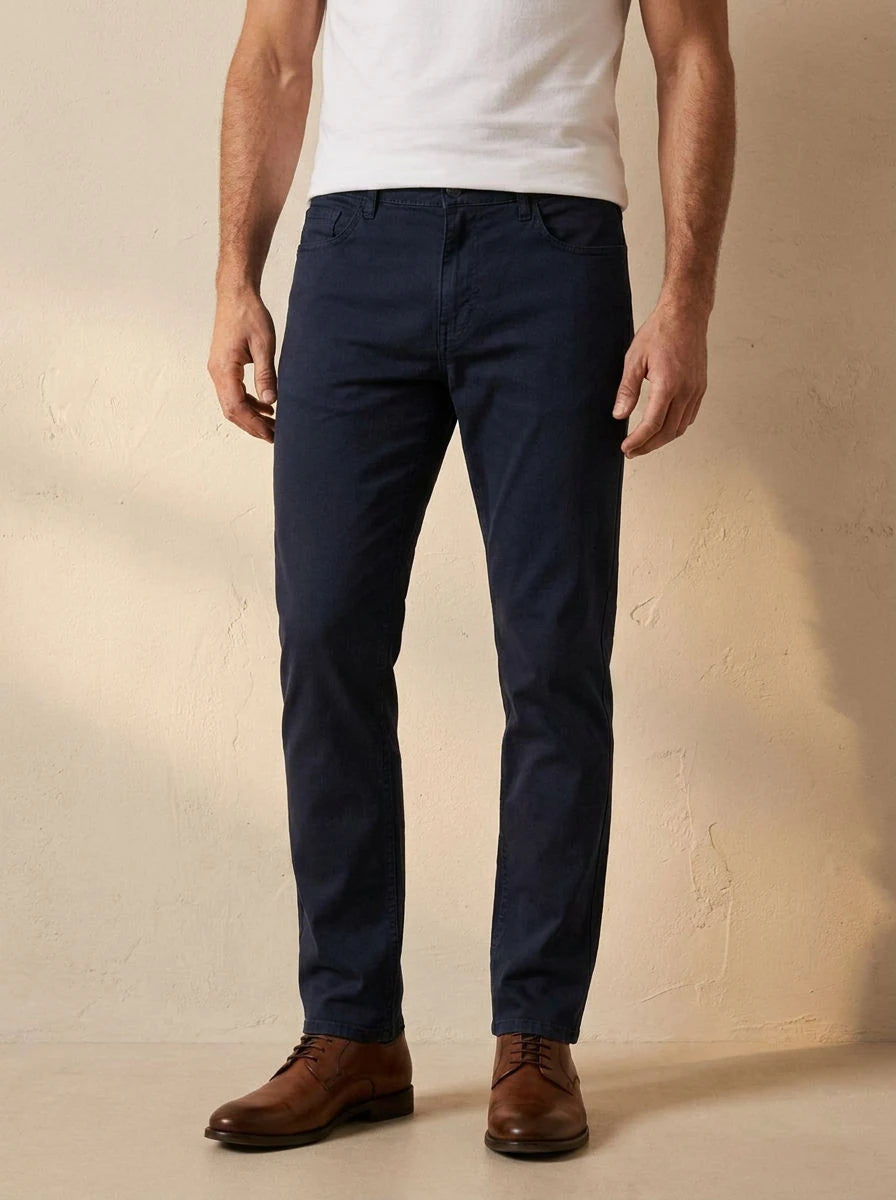 Gabardine Trousers Navy - detail