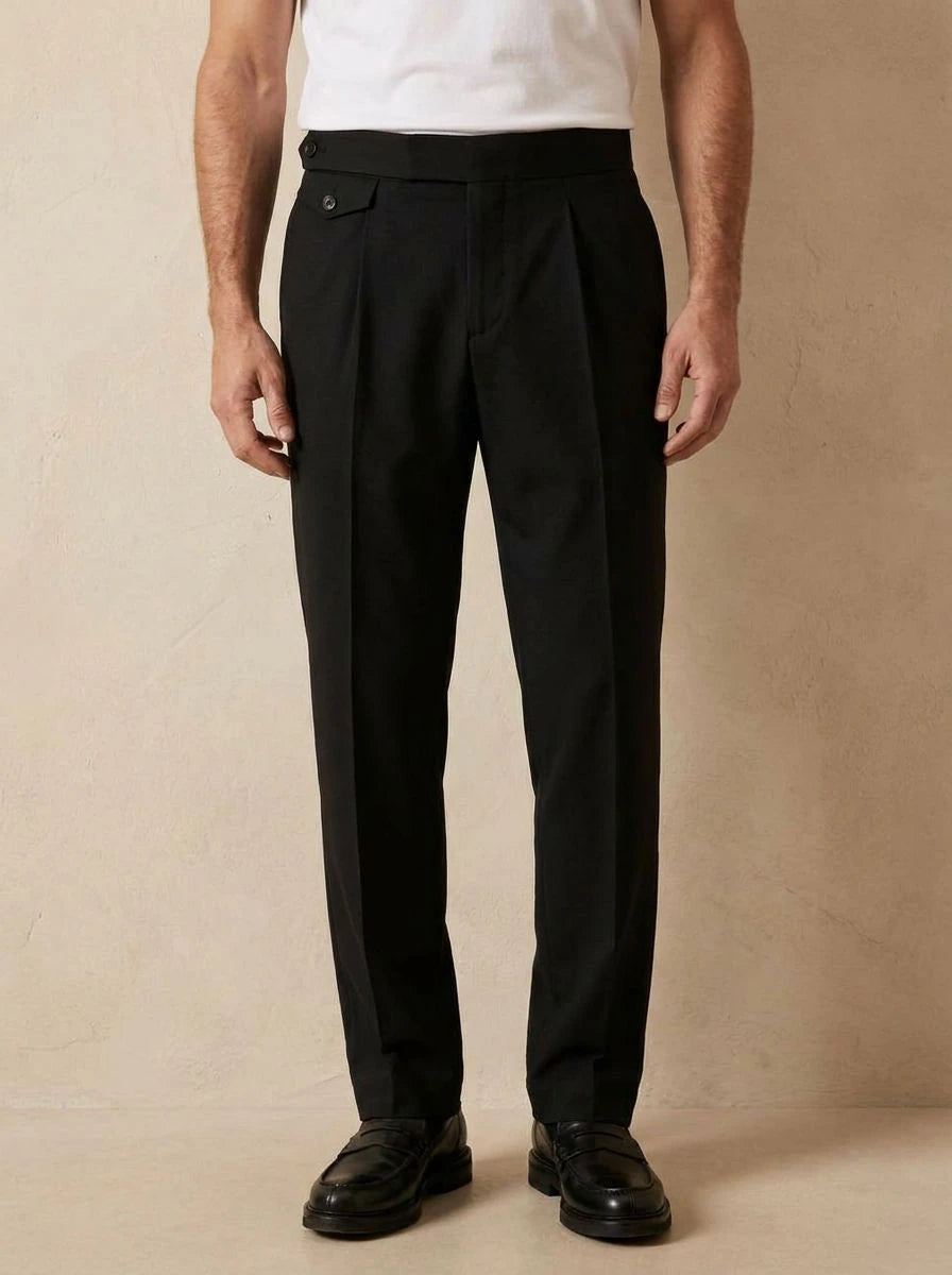 High Waist Trousers Black - detail