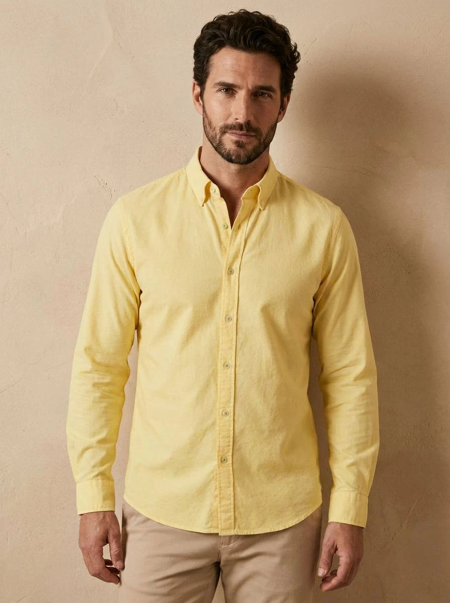 Signature Twill Shirt – Yellow - front