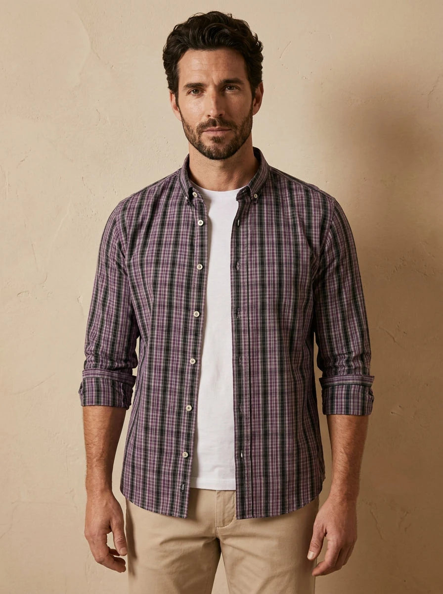 Check Shirt – Grey Plaid - front