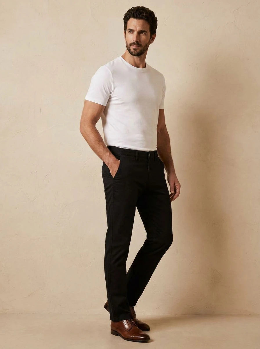 Pica Trousers Black - three quarter