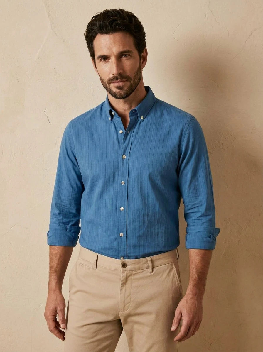 Poplin Shirt – Blue - front