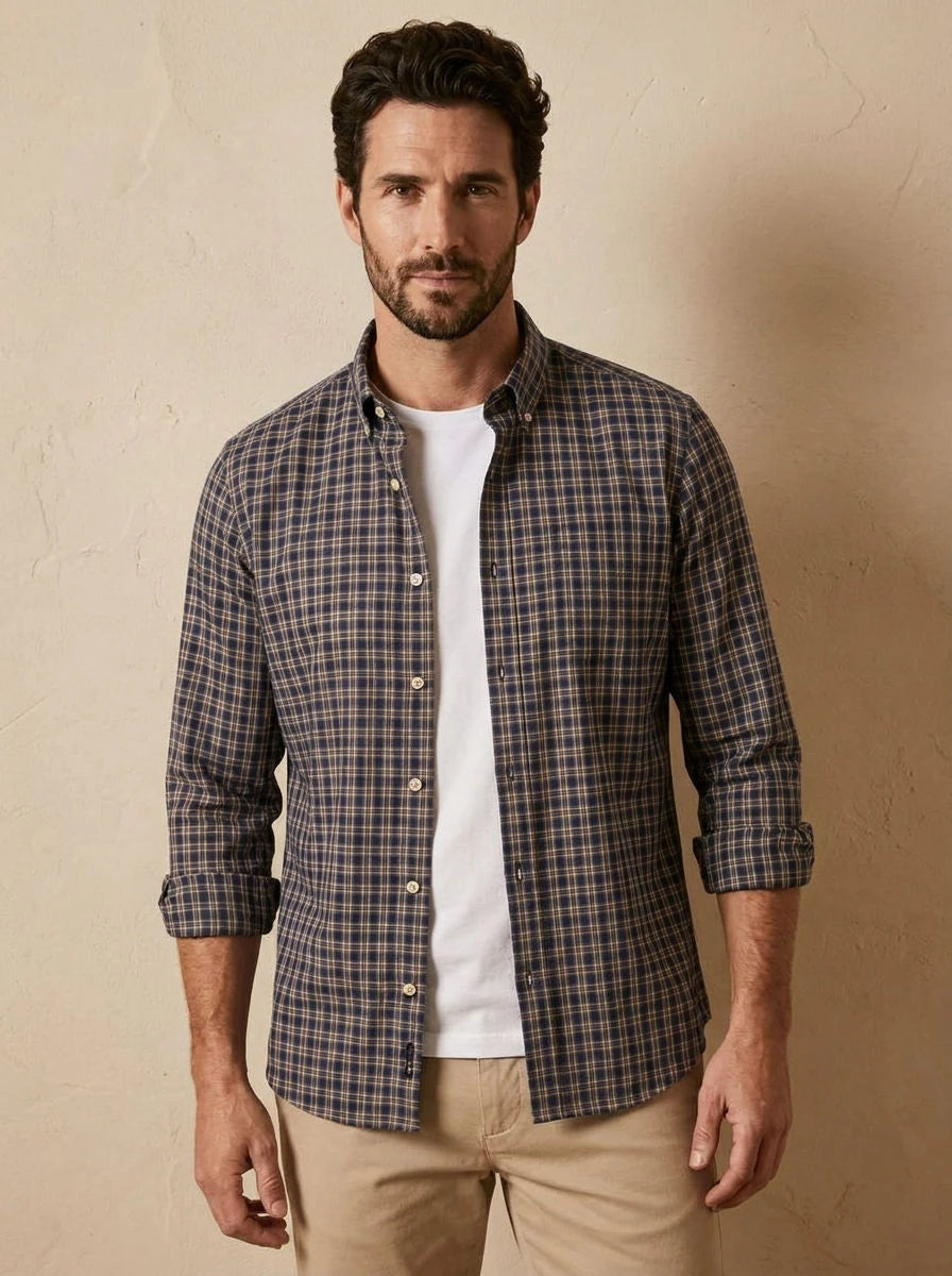 Check Shirt – Navy Check - front