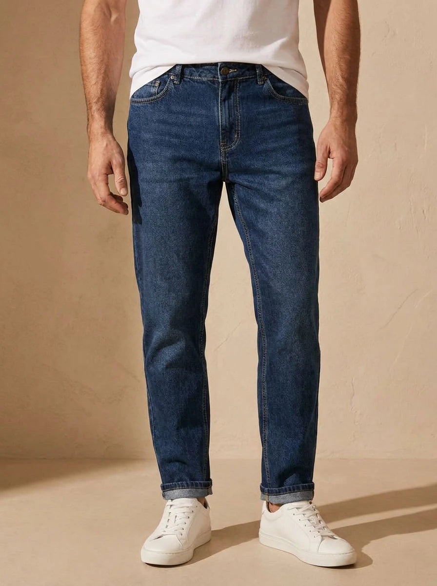 Relaxed Fit Jeans Blue - detail