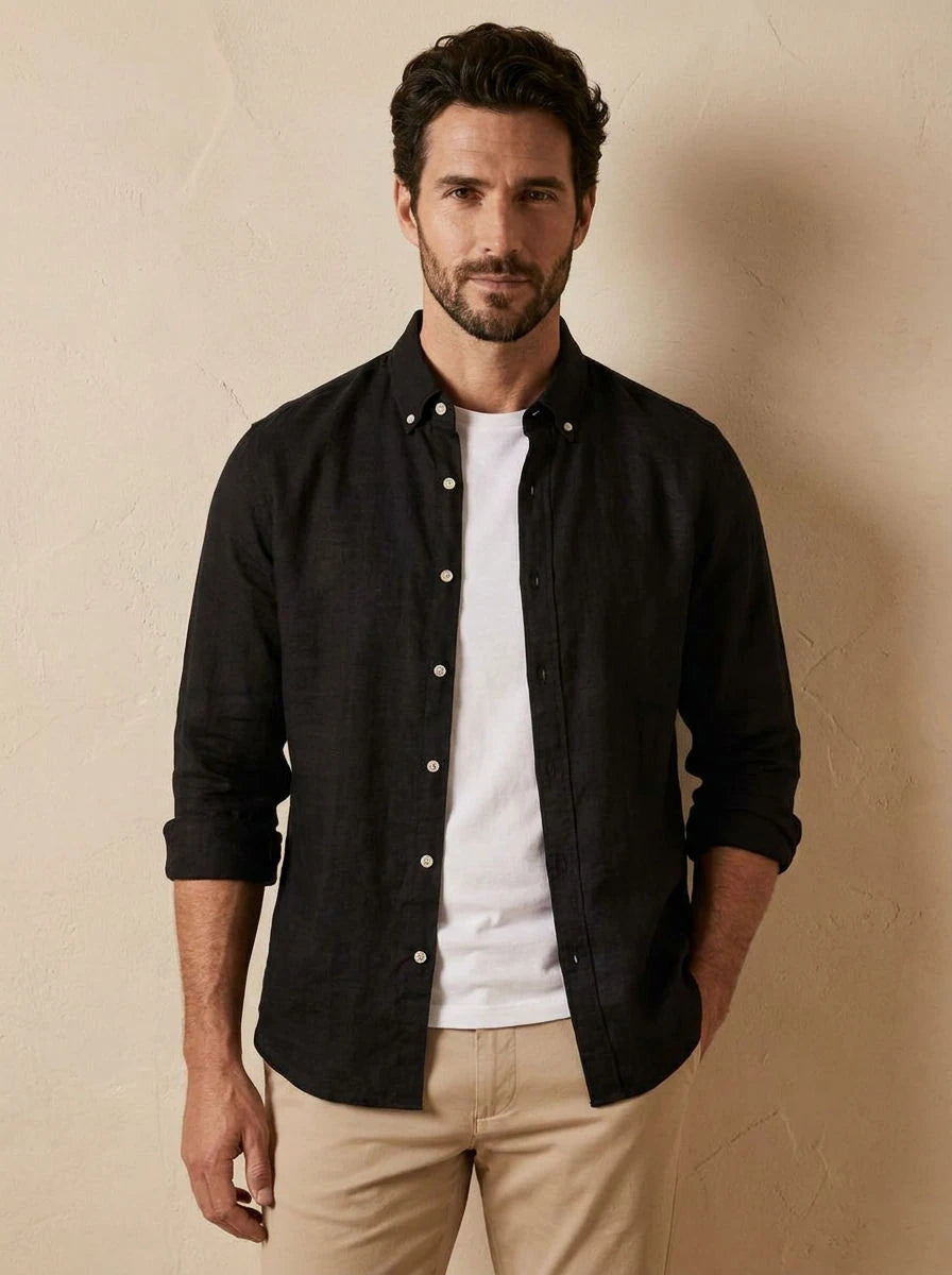 Poplin Shirt – Navy - front