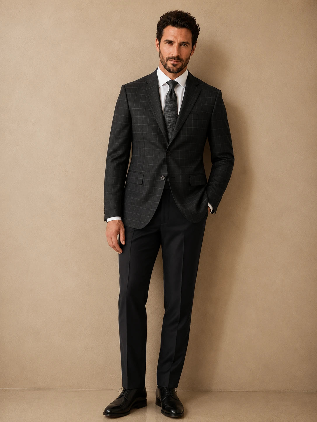 Suit Charcoal Check