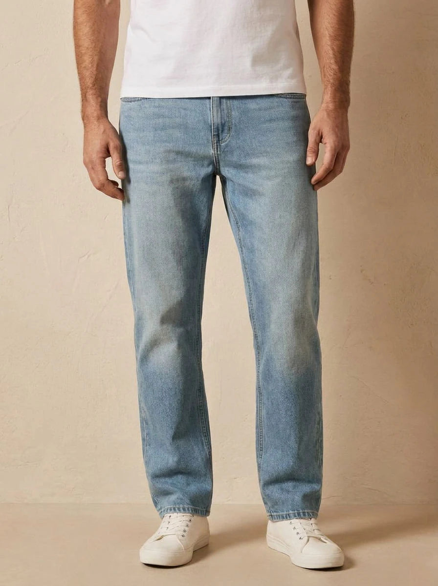 Wide Leg Jeans Light Blue - detail