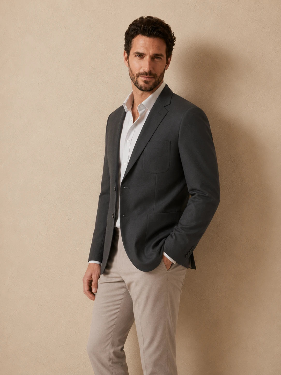 Blazer Charcoal - three quarter