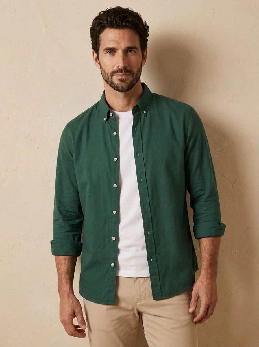 Poplin Shirt – Green - front
