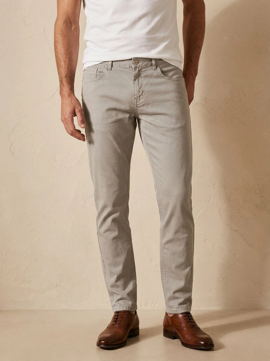 Gabardine Trousers Stone - detail
