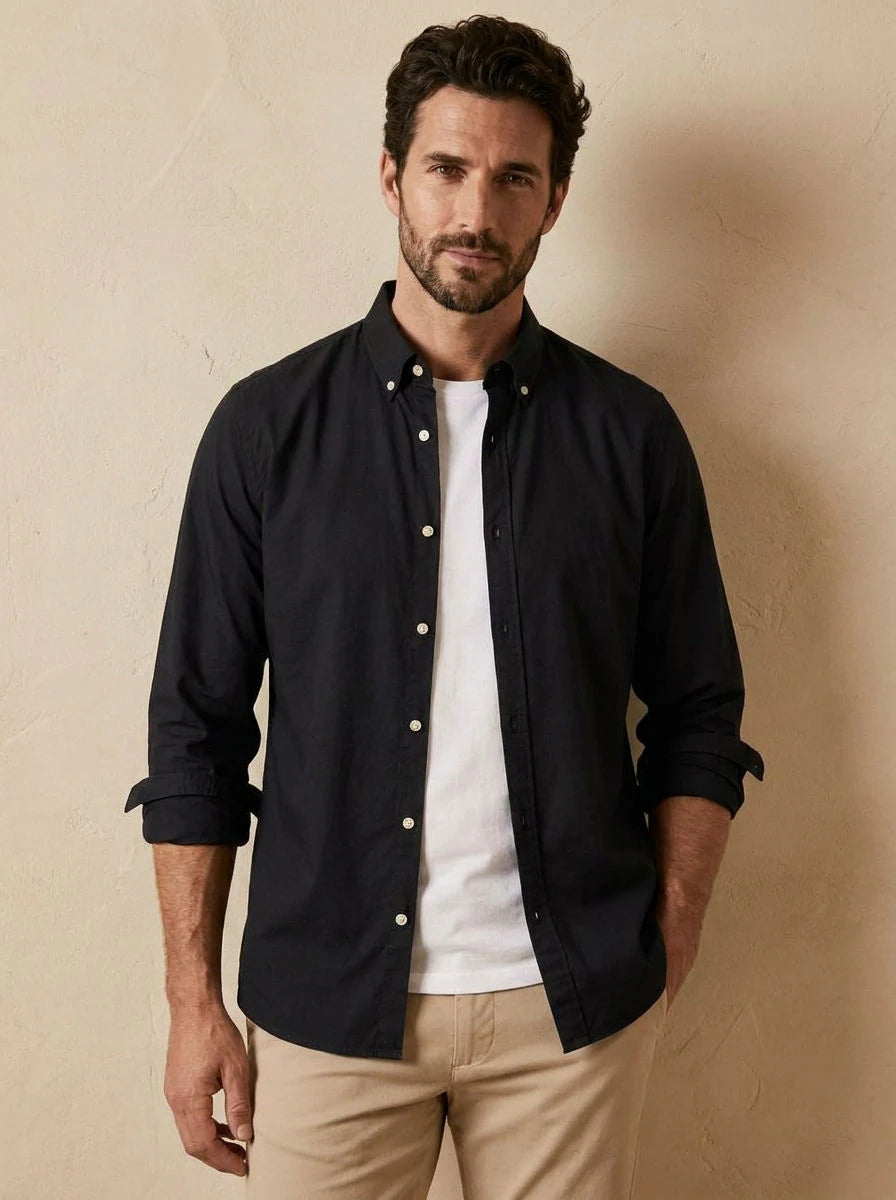 Signature Twill Shirt – Charcoal - front